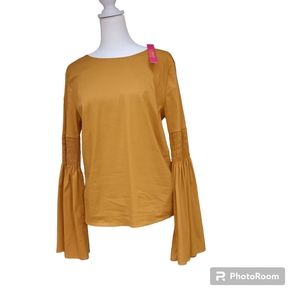 Pumpkin color long sleeve shirt -- size small